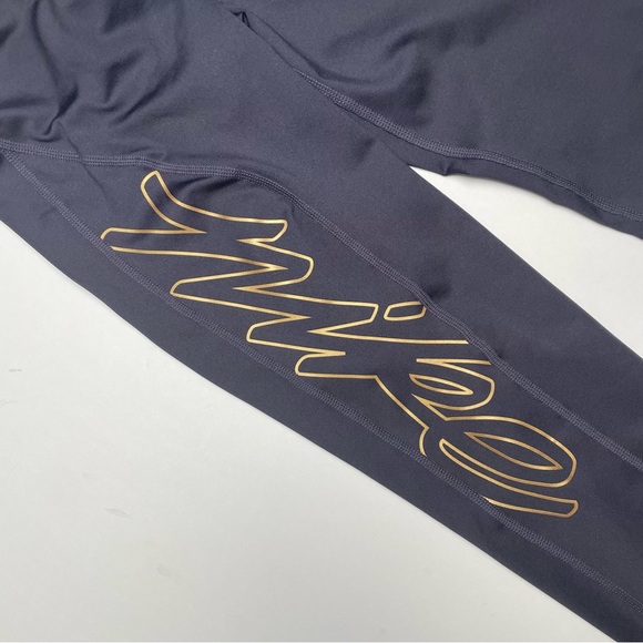 Nike Dri Fit Leggings With Gold Lettering - Picture 2 of 6